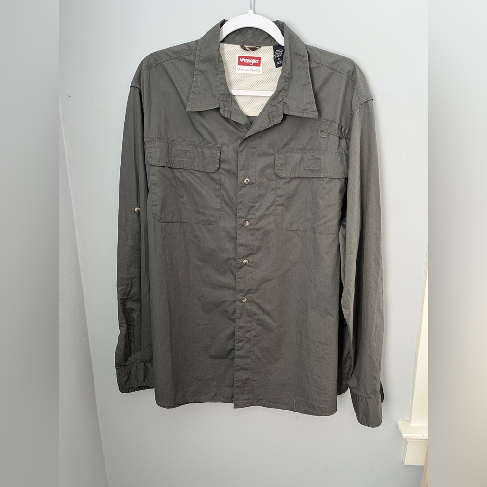 Wrangler Gray‎ Casual Button Down Shirt